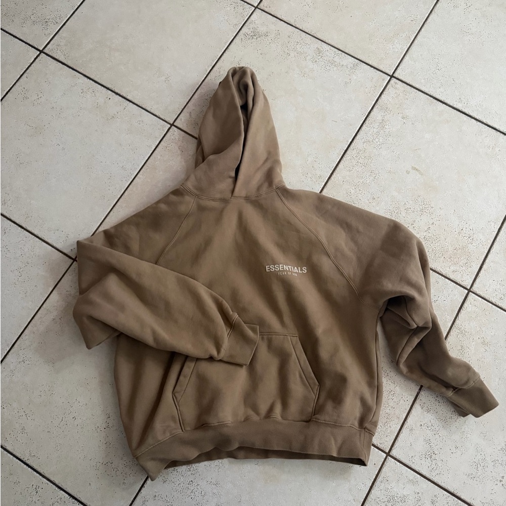 Essentials Men's Brown Hoodie Sweater